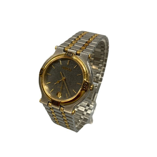 グッチ 9000M 077-700 腕時計 不動 黒文字盤 自動巻き GUCCI【AFI5】【中古】