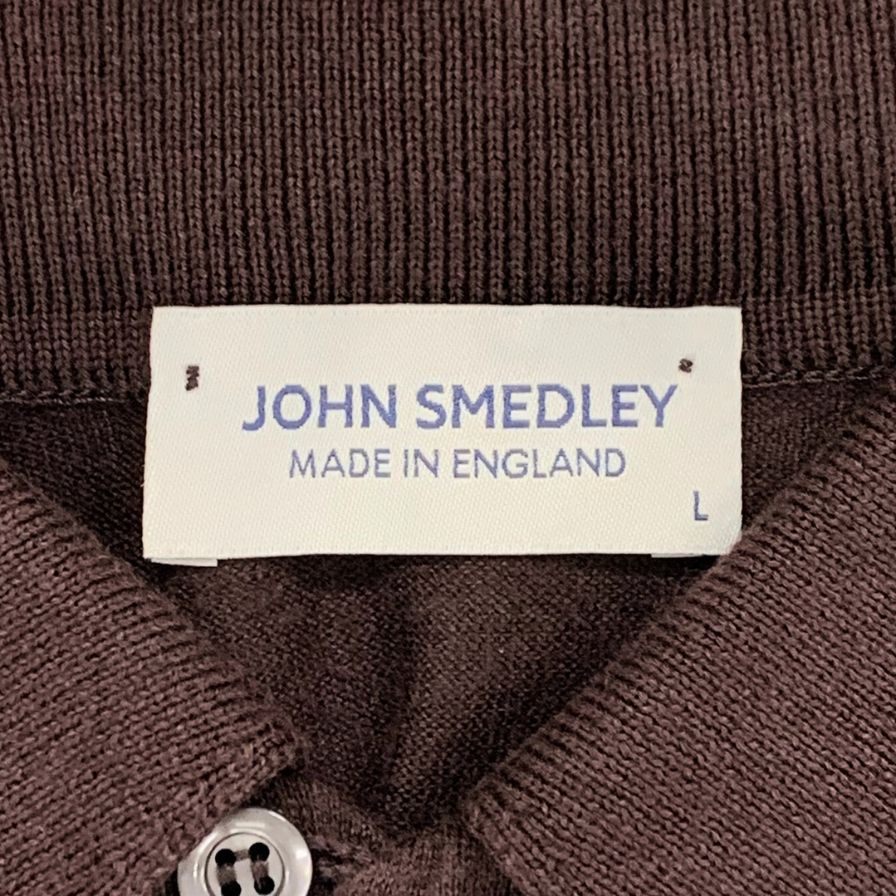ジョンスメドレー ニットシャツ ブラウン サイズL メンズ JOHN SMEDLEY【LA】