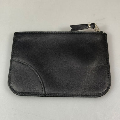 コムデギャルソン コインポーチ シルバー アイレット レザー ジップ スペイン製 SA8100SE ブラック COMME des GARCONS【AFI4】
