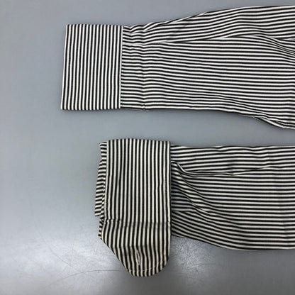 新品同様◆インディビジュアライズドシャツ ストライプシャツ MADE IN USA メンズ サイズ 15ハーフ グレー＆ホワイト INDIVIDUALIZED SHIRTS 【AFB14】
