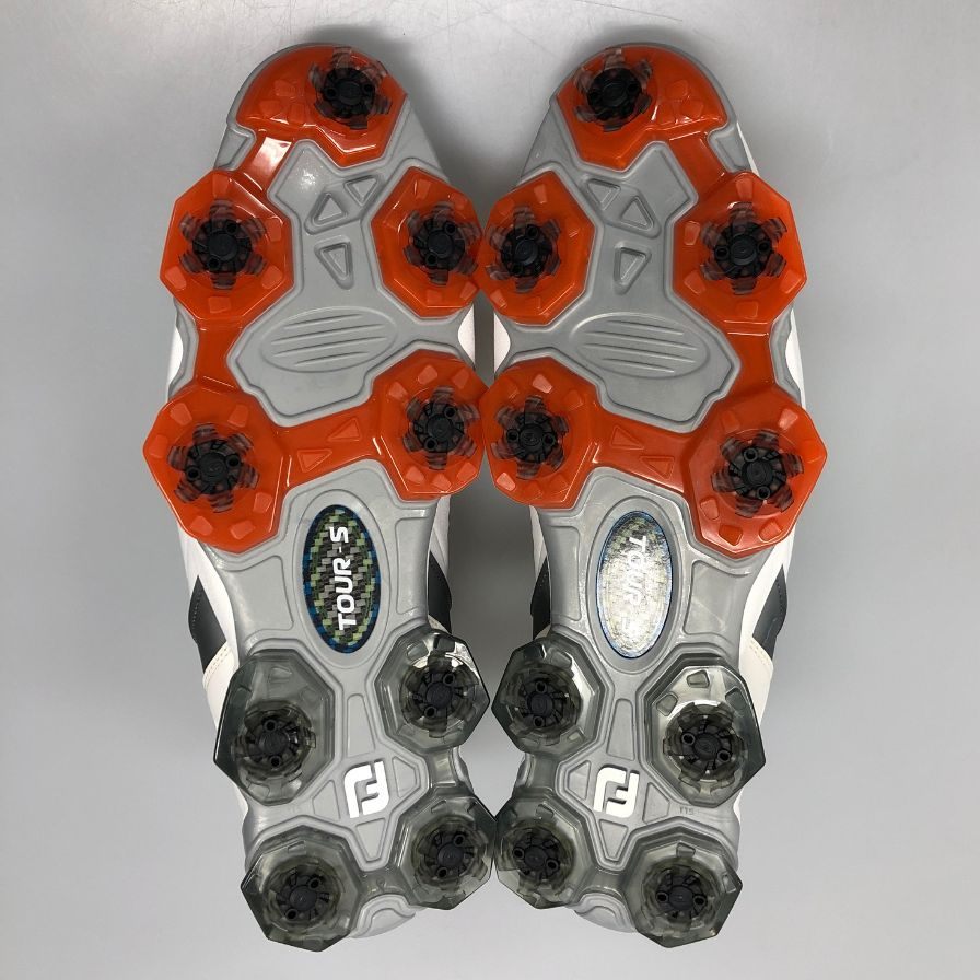フットジョイ ゴルフシューズ レザー ローカット ダイヤルワイヤー式 ホワイト メンズ サイズ11.5 FJ FootJoy TOURS-S 約29.5cm【AFC46】