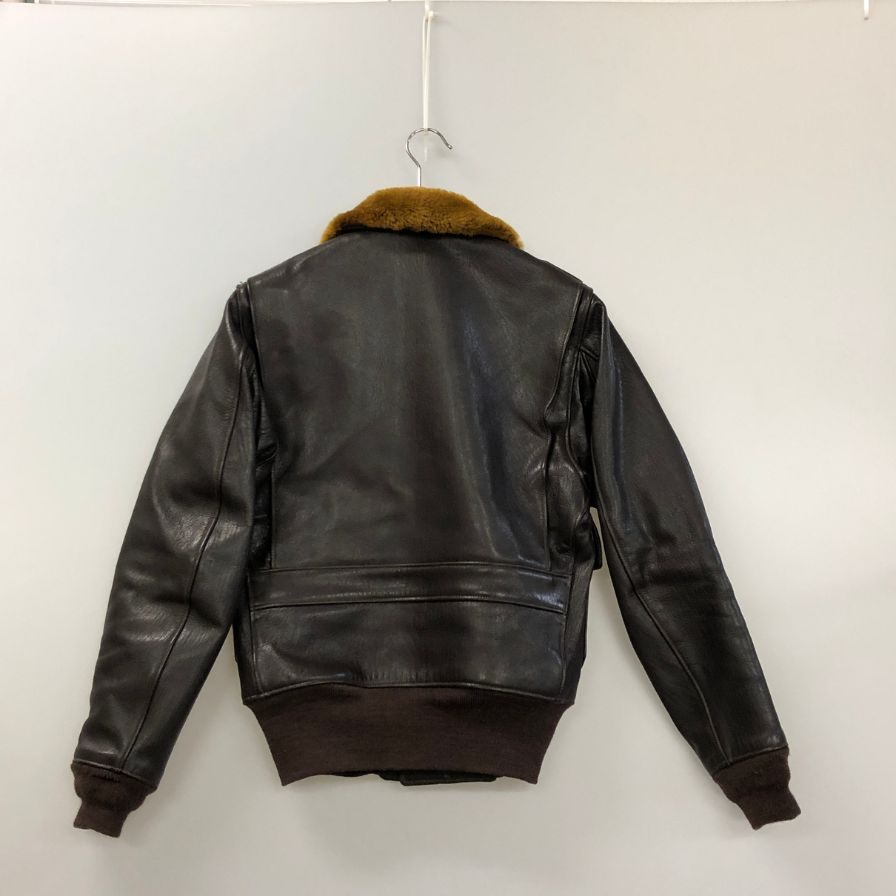 中古■トイズマッコイ フライトジャケット G-1 レザー 襟ボア TMJ2127 ブラウン メンズ 36サイズ TOYS McCOY STEVE McQUEEN 【AFG1】