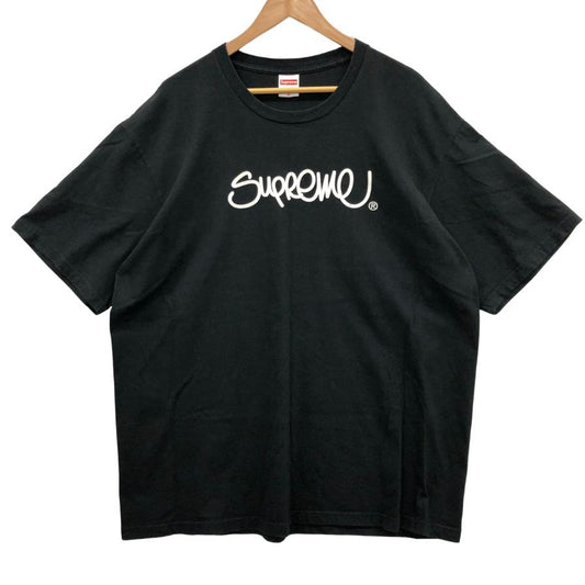 中古◆シュプリーム Tシャツ 22SS ハンドスタイル USA製 コットン メンズ サイズXL ブラック Supreme 【AFB39】