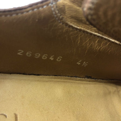 グッチ レザーシューズ 269646 カーフ 内羽根 プレーントゥ ブラウン サイズ4.5 GUCCI 約23.5cm【AFD5】