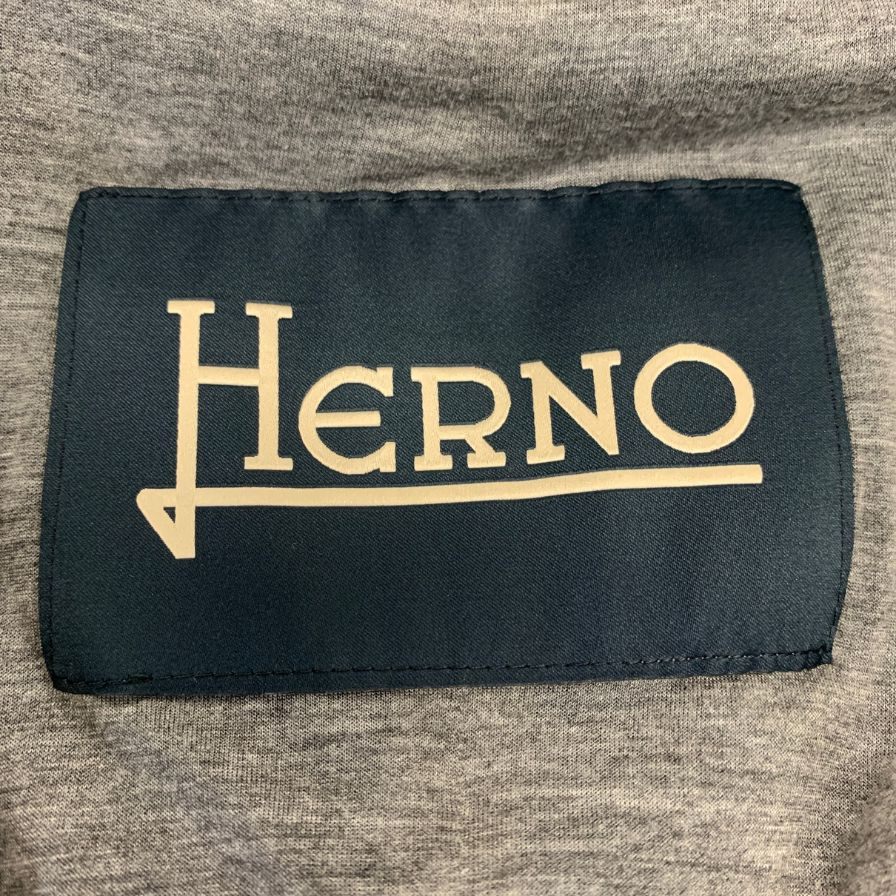極美品◆ヘルノ フライトシリーズ ステンカラーコート ブルー メンズ サイズ50 HERNO 【AFB35】