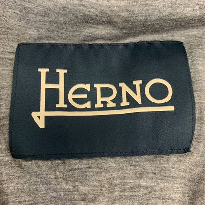 極美品◆ヘルノ フライトシリーズ ステンカラーコート ブルー メンズ サイズ50 HERNO 【AFB35】