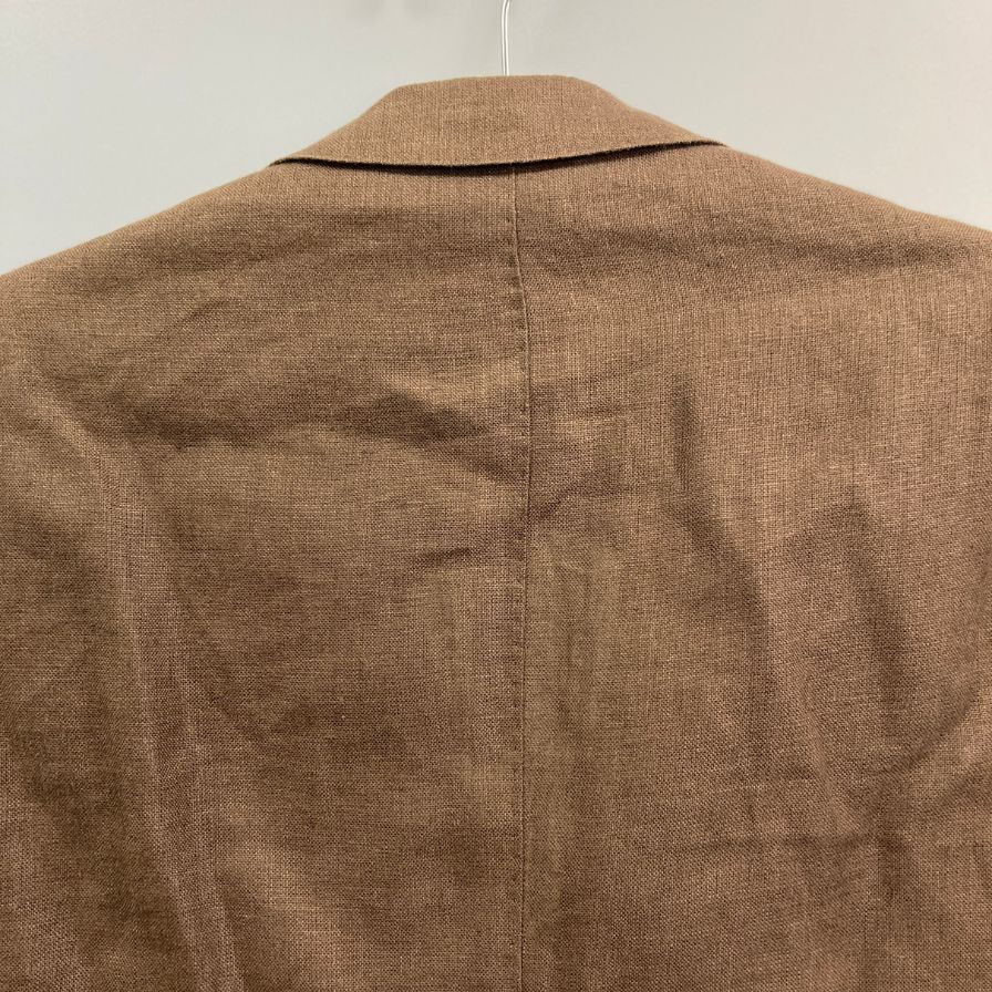 美品◆ビームス  Fオリジナル リネン ダブルブレスト ジャケット メンズ サイズ 46 ブラウン系 BEAMS 【AFB23】