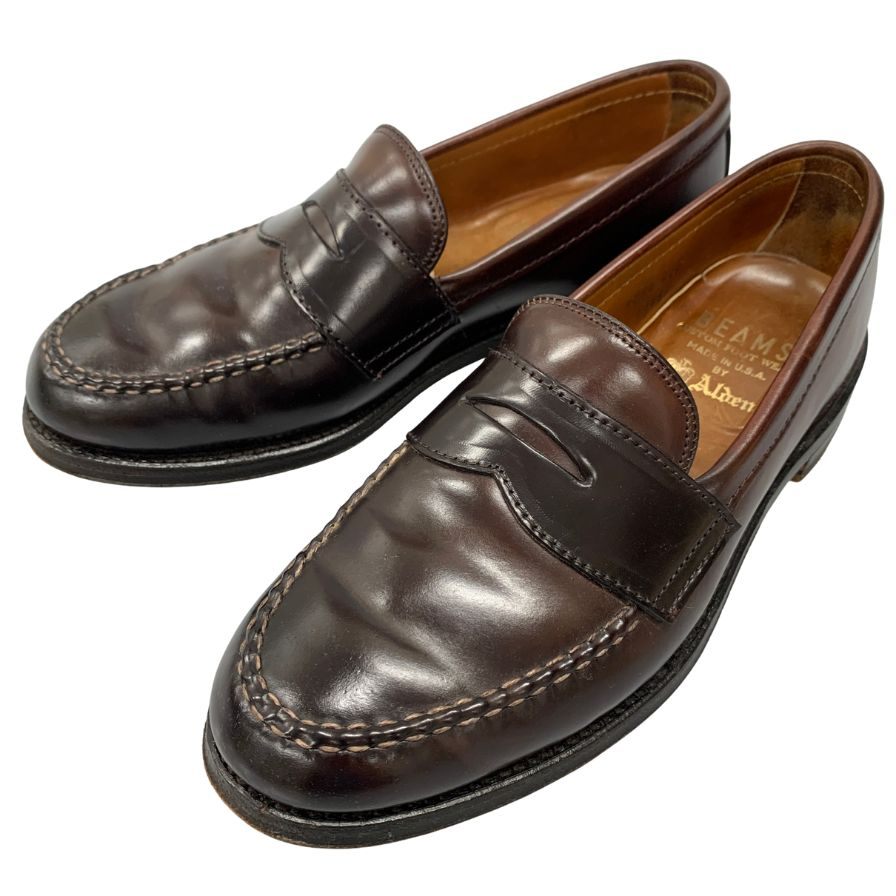 オールデン ユナイテッドアローズ コインローファー コードバン レザー 99161 別注 ブラウン メンズ サイズ6 Alden UNITED ARROWS ローファー 約24.0cm【LA】【中古】