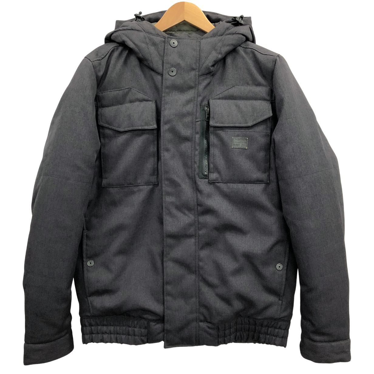 中古◆ジースター ロゥ ジャケット 中綿 キルティング フード グレー メンズ サイズM G-STAR RAW RACKLER HDD BOMBER 【AFA24】