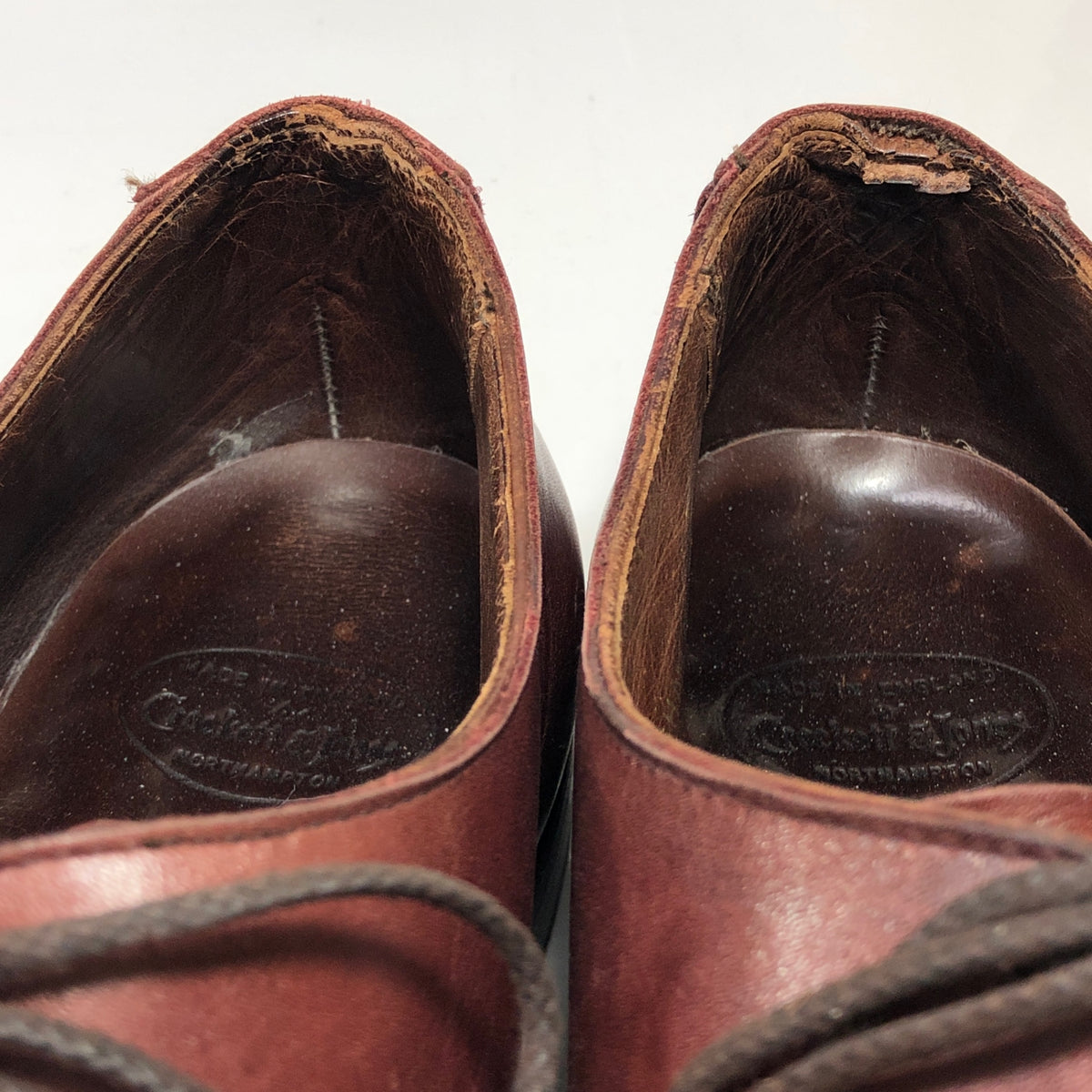 クロケット&ジョーンズ レザーシューズ TRESHAM ブラインドブローグ カーフ バーガンディ メンズ サイズUK9D CROCKETT&JONES 約27.5cm【AFC44】