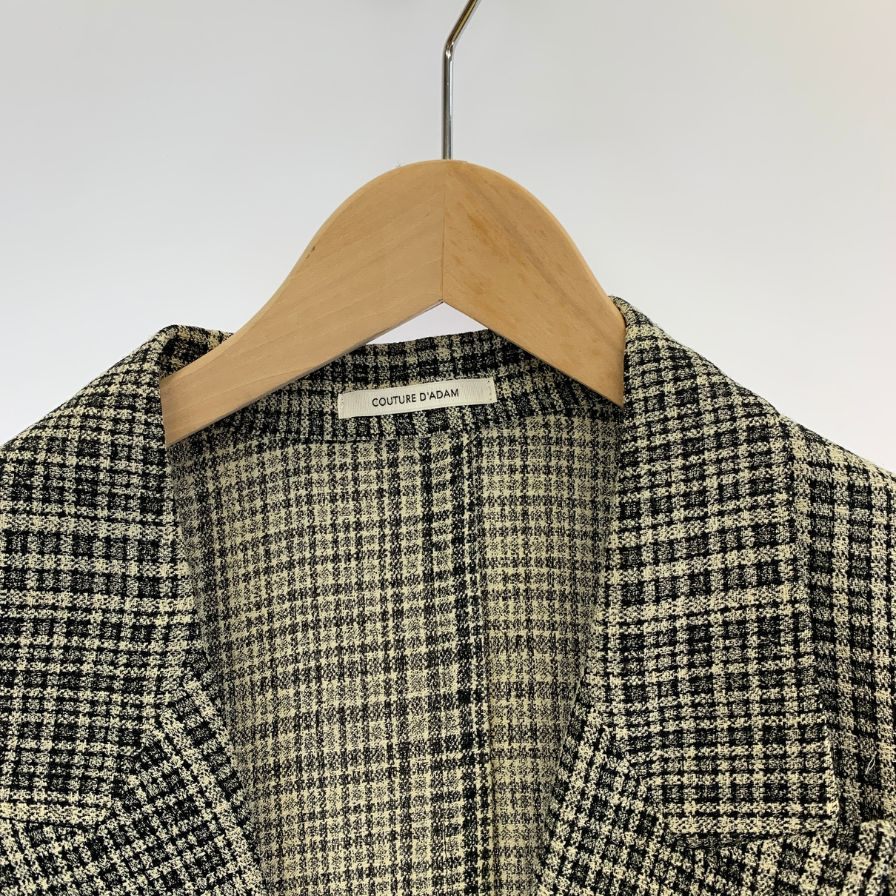 美品◆クチュール ド アダム  ダブル レーヨン ジャケット  メンズ サイズ 38 ブラウン COUTURE D'ADAM 【AFB16】