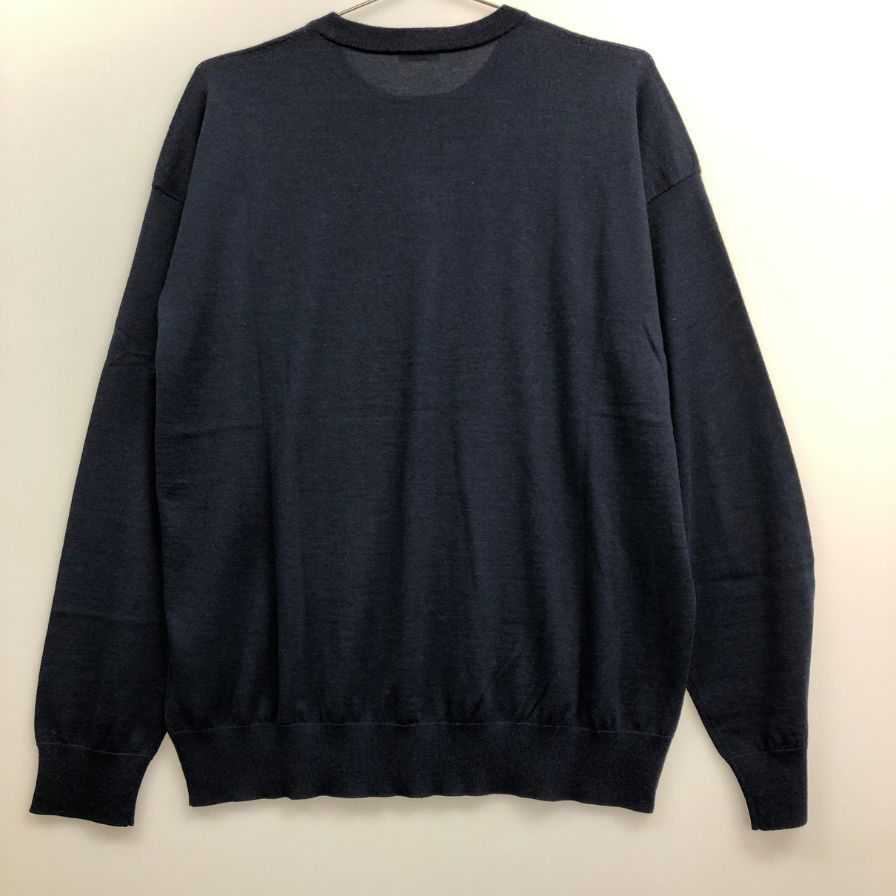 未使用◆キャッシュ＆バルバ カーディガン ウーステッドカシミヤ 150 ネイビー メンズ サイズ2 IMWSW001 Cash&Barba 【AFB17】