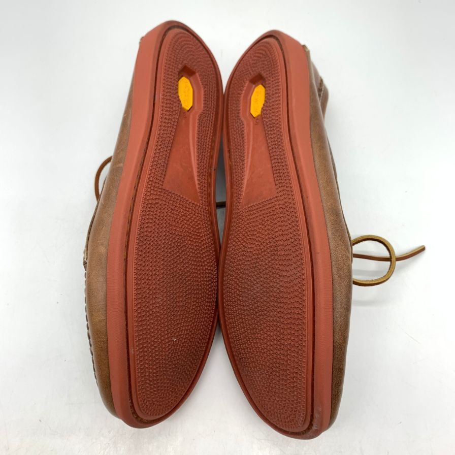 クオディ モカシン デッキシューズ SHIPS別注 レザー ブラウンサイズUS9 メンズ QUODDY 約27.0cm【AFC40】