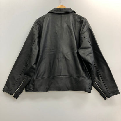 美品◆ビームス レザージャケット ダブルライダース ブラック メンズ サイズM BEAMS 【AFG1】
