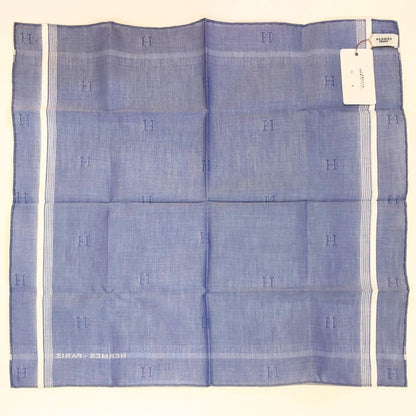 エルメス ハンカチ コットン100% ブルー系 レディース HERMES