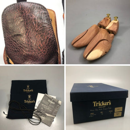 トリッカーズ ストウ カントリーブーツ グレインレザー ウイングチップ 948315 5634/54 ボルドー 7ハーフ Tricker’ｓ ブーツ 約26.0cm【LA】【中古】