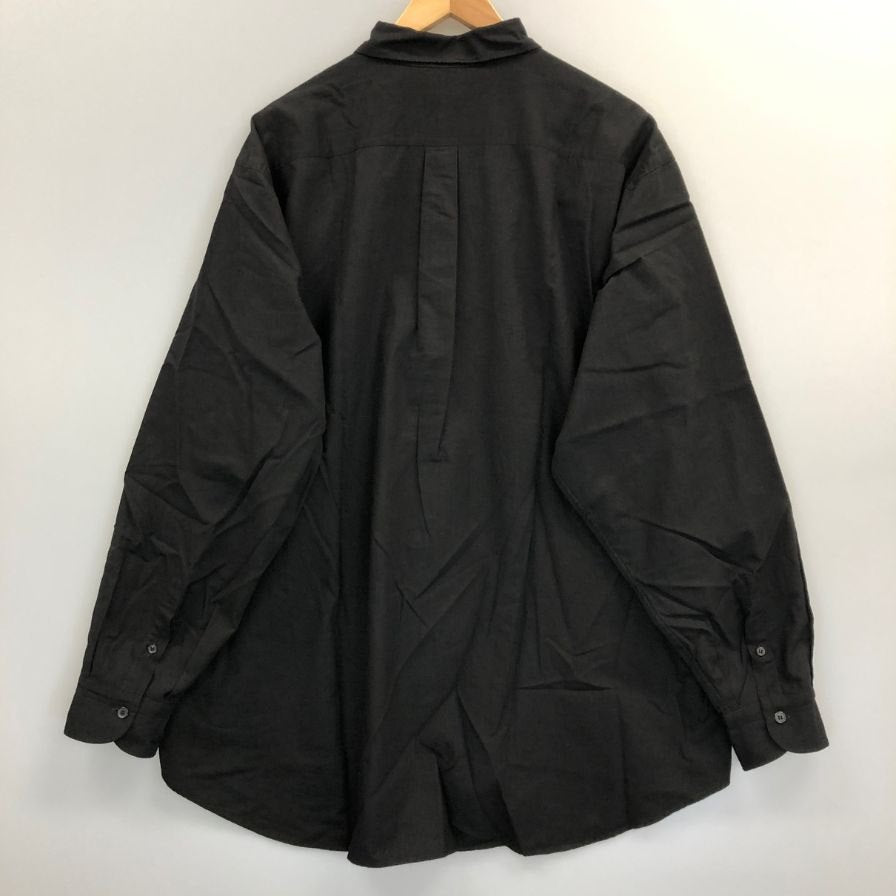 極美品◆コモリ  KHADIコットンWレイヤー コモリシャツ ブラック メンズ サイズ2 C03-02005 COMOLI 【AFB34】