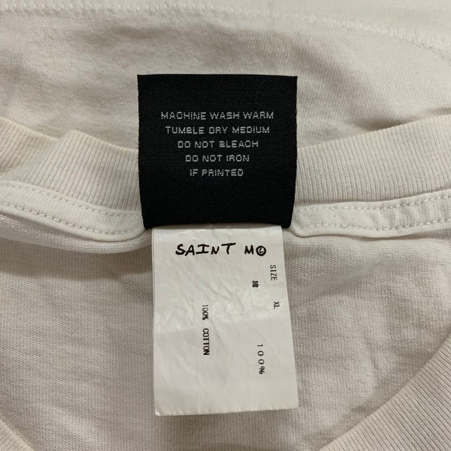 美品◆セントマイケル ガール Tシャツ 21AW サイズXL メンズ ホワイト SAINT MICHAEL 【AFB19】