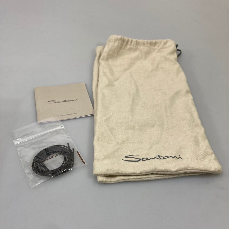 サントーニ レザーシューズ 12033 メダリオン 内羽根 スエード ブラウン メンズ サイズ25cm Santoni 約25.0cm【AFD3】