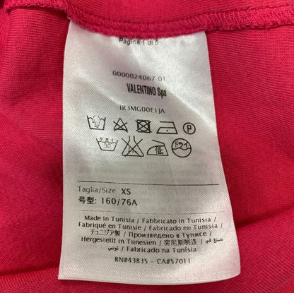 極美品◆レッドヴァレンティノ Tシャツ ドット柄レース レディース サイズXS ピンク RED VALETINO 【AFB36】