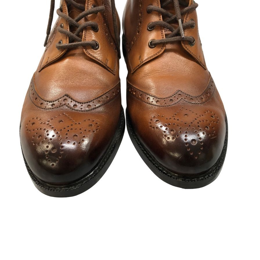 ジュン メン レースアップブーツ ウィングチップ ブラウン メンズ サイズL JUN MEN 約26.5cm【AFD3】