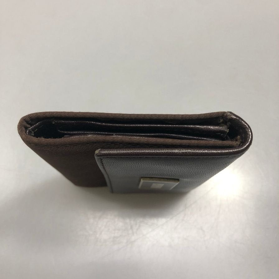 マックス マーラ 三つ折り財布 レザー×ナイロン ブラウン レディース MAX MARA【AFI11】
