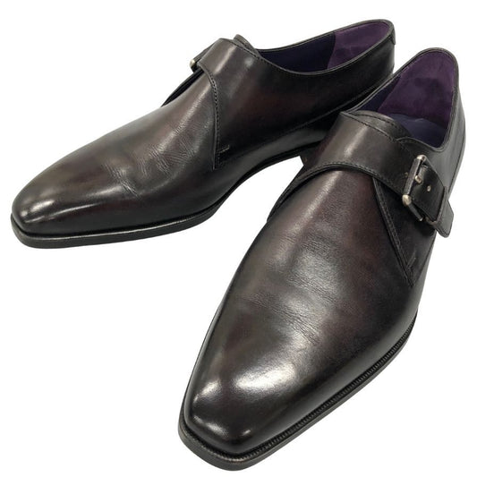 ベルルッティ シングルモンク パティーヌ カーフ メンズ パープル系 サイズUK7 Berluti ビジネスシューズ 約25.5cm【LA】【中古】