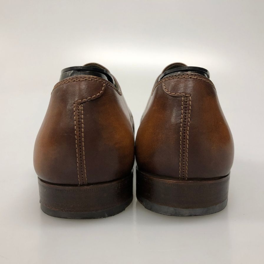 ベルルッティ カリグラフィー シングルモンク  サイズ 8 ブラウン  BERLUTI ビジネスシューズ 約26.5cm【LA】【中古】