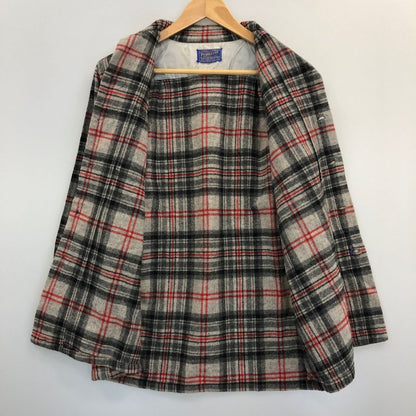 中古■ペンドルトン 50S チェックシャツ オープンカラー USA製 総柄 メンズ サイズM PENDLETON 【AFB38】