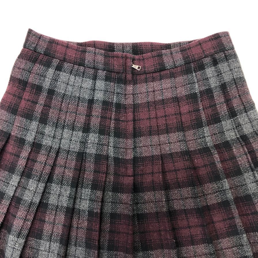 ドルチェ＆ガッバーナ ニットスカート チェック柄 レディース サイズ36 レッド×ブラック Dolce & Gabbana【AFB34】