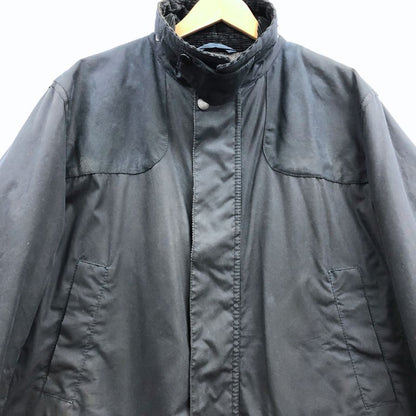 極美品◆バブアー オイルドジャケット 3ワラント メンズ ネイビー Lサイズ Barbour 【AFA9】