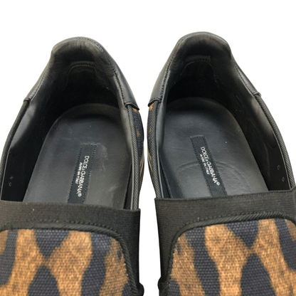 ドルチェ＆ガッバーナ スリッポン レオパード柄 レディース サイズ6.5 DOLCE＆GABBANA 約23.5cm【AFD15】