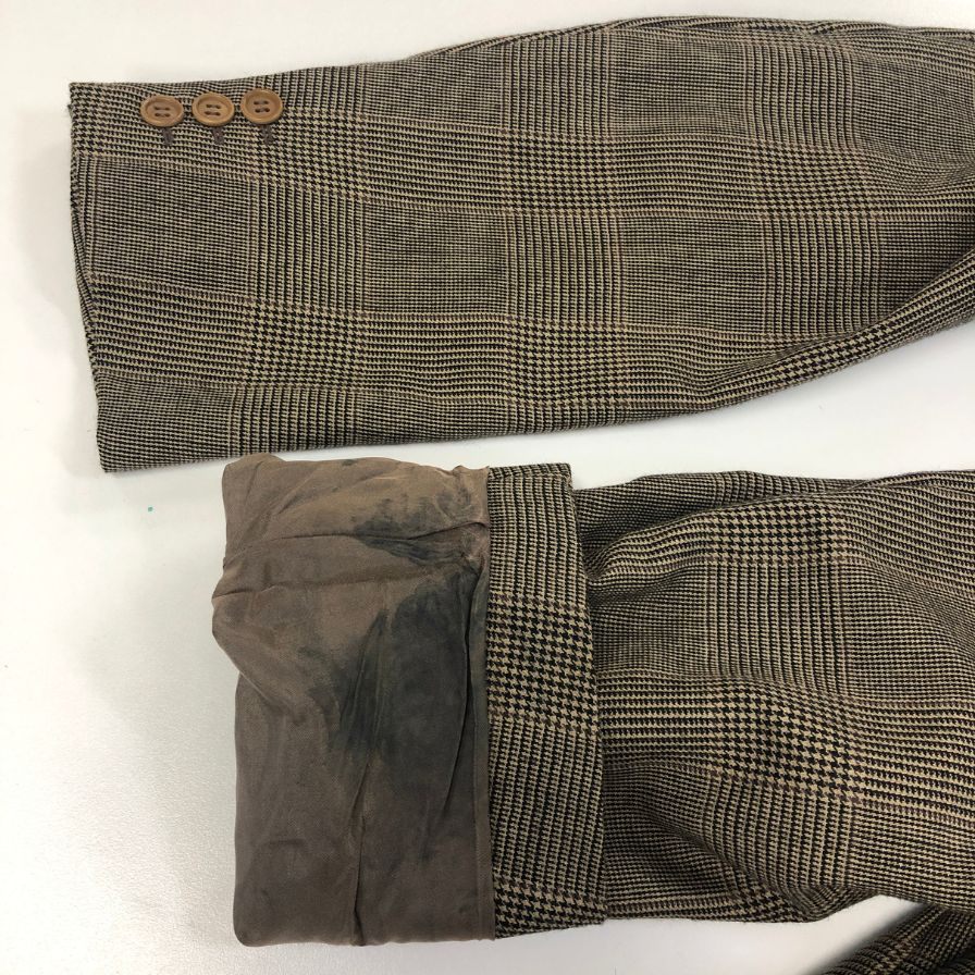中古◆ジョルジオアルマーニ ジャケット グレンチェック グレー系 サイズ50 Giorgio Armani 【AFA15】