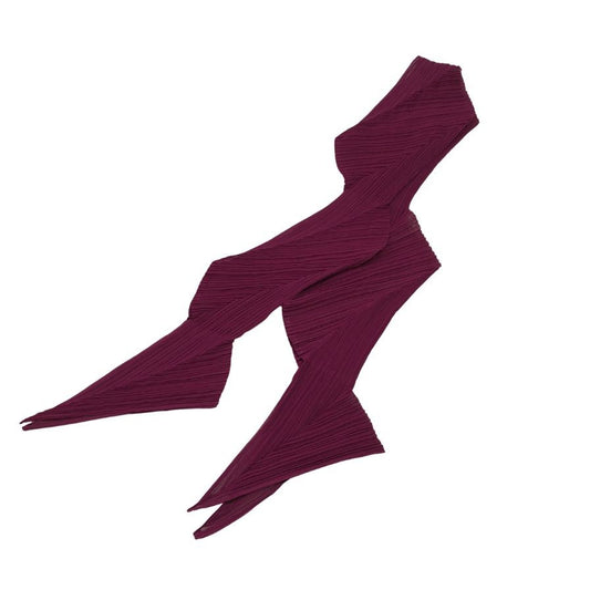 プリーツプリーツ イッセイミヤケ ストール プリーツ 加工 ポリエステル タグ欠損 パープル PLEATS PLEASE ISSEY MIYAKE【AFB49】
