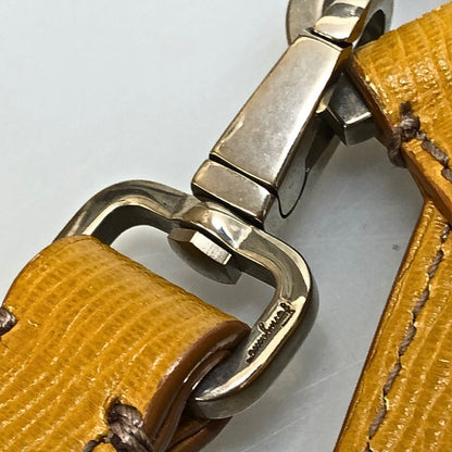 サルヴァトーレ フェラガモ ドキュメントケース クラッチ メンズ イエロー salvatore ferragamo【AFE3】【中古】