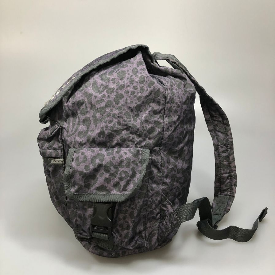 レスポートサック リュック メンズ パープル レオパード柄  LeSportsac【AFE5】