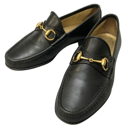 グッチ ビットローファー  メンズ サイズ39.5E ブラック GUCCI 約24.5cm【AFC53】