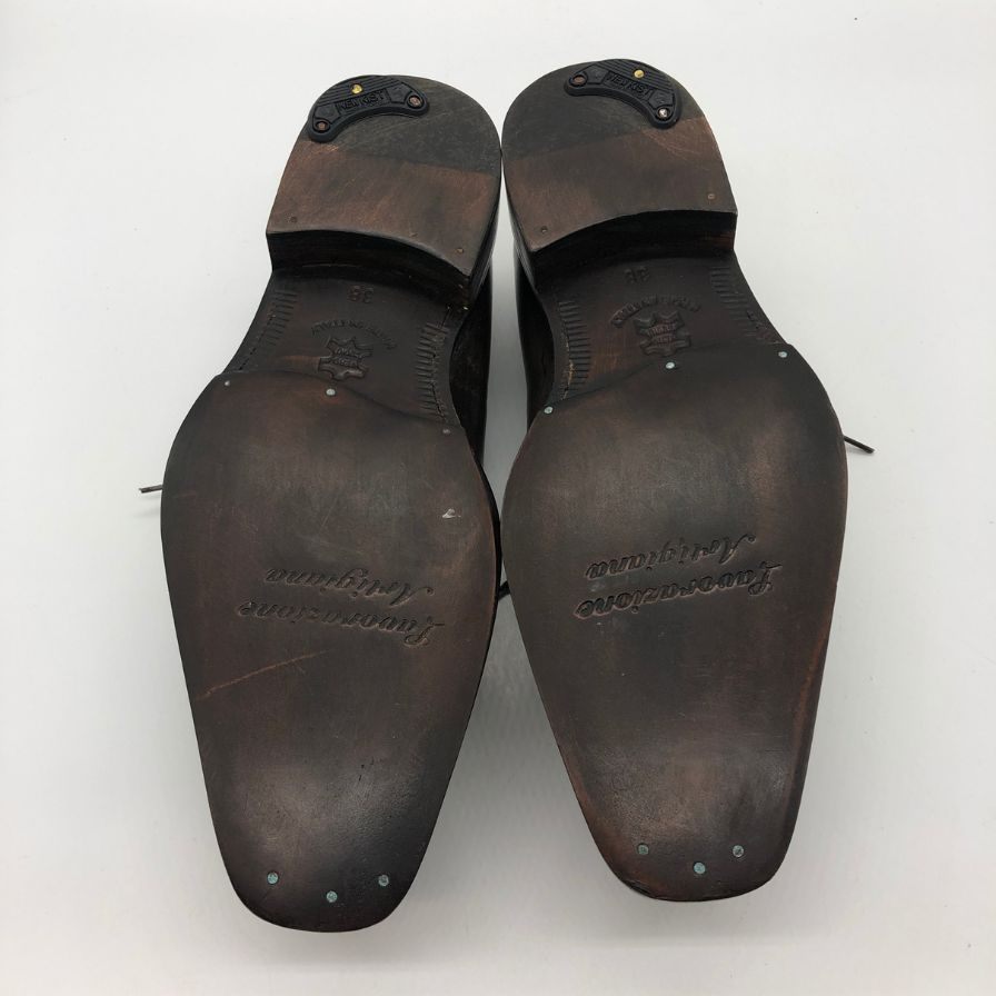 ベッタチーニ レザーシューズ ホールカット 3122 メダリオン メンズ ブラウン系 サイズ38 BETTACCINI 約24.0cm【PTM1】