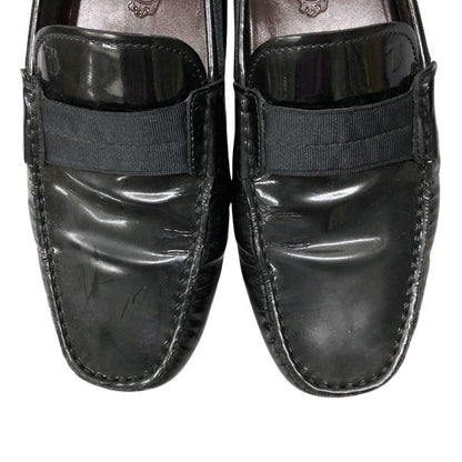 トッズ ローファー トライビングシューズ パテントレザー ブラウン メンズ サイズ7 TOD’S 約25.5cm【AFC44】
