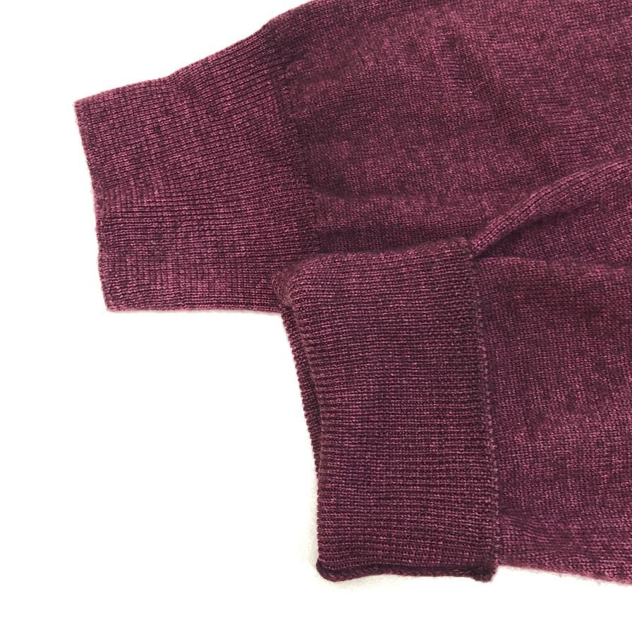 美品◆グランサッソ ニット セーター タートルネック ウール カシミヤ混 メンズ ボルドー系 サイズ52 Gran Sasso 【AFB15】