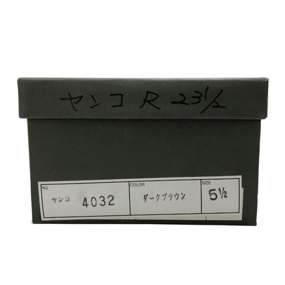 ヤンコ レザーシューズ ウイングチップ カーフ ブラウン メンズ サイズ5.5 YANKO 約24.0cm【AFD9】
