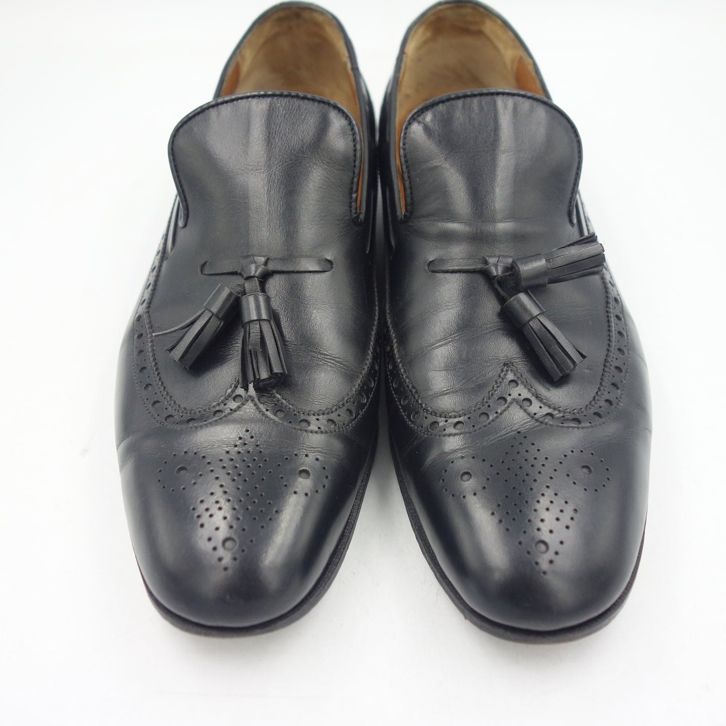 Good condition◆JM Weston leather shoes tassel loafers 181 black men's size 7C JMWESTON [LA] 