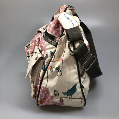 レスポートサック  ショルダーバッグ  レディース 花柄 ホワイト＆ピンク LeSportsac【AFE5】