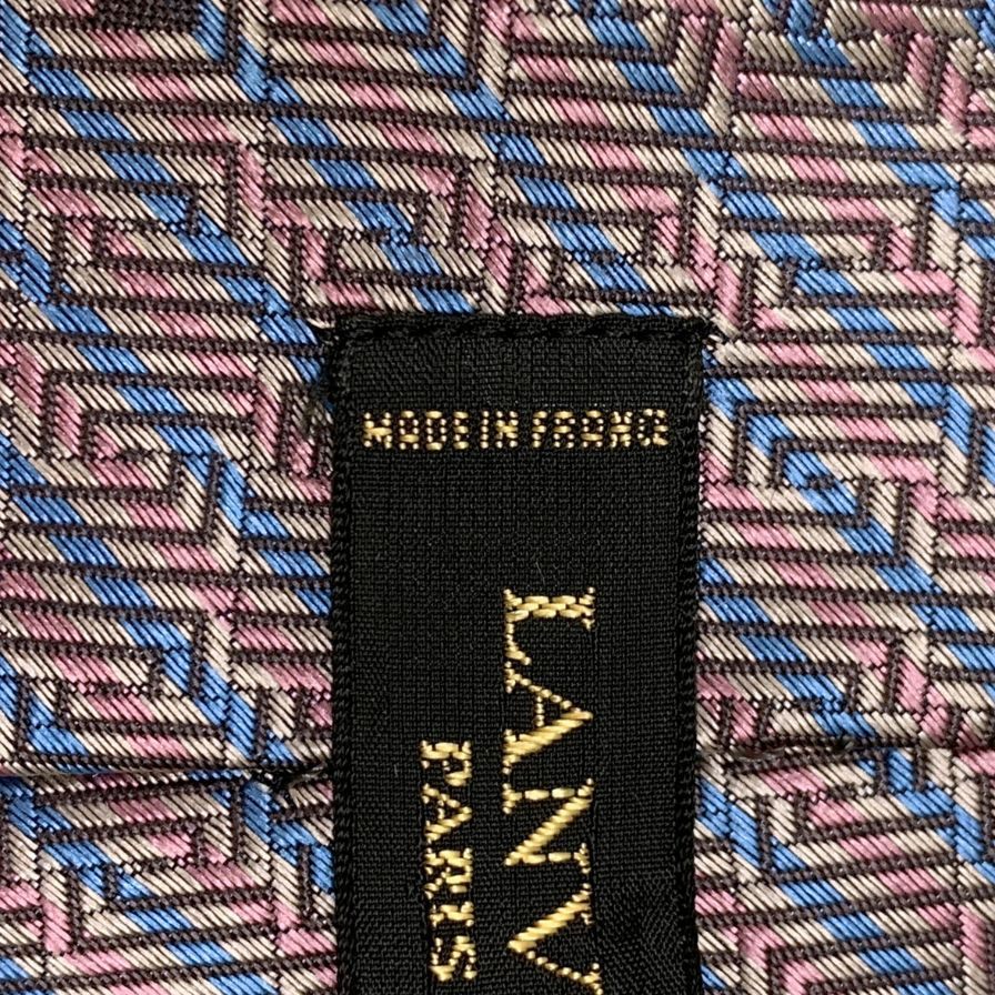 ランバン 総柄 ネクタイ ピンク メンズ LANVIN【AFI11】