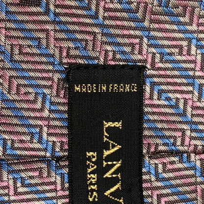 ランバン 総柄 ネクタイ ピンク メンズ LANVIN【AFI11】