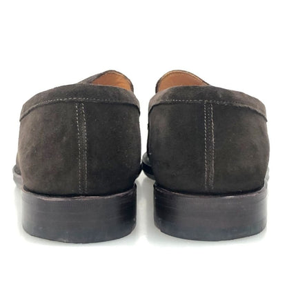 ジャランスリウァヤ コインロファー 98589 カーフ バックスキン スエード ダークブラウン UK6ハーフ メンズ Jalan Sriwijaya ローファー 約25.0cm【LA】【中古】