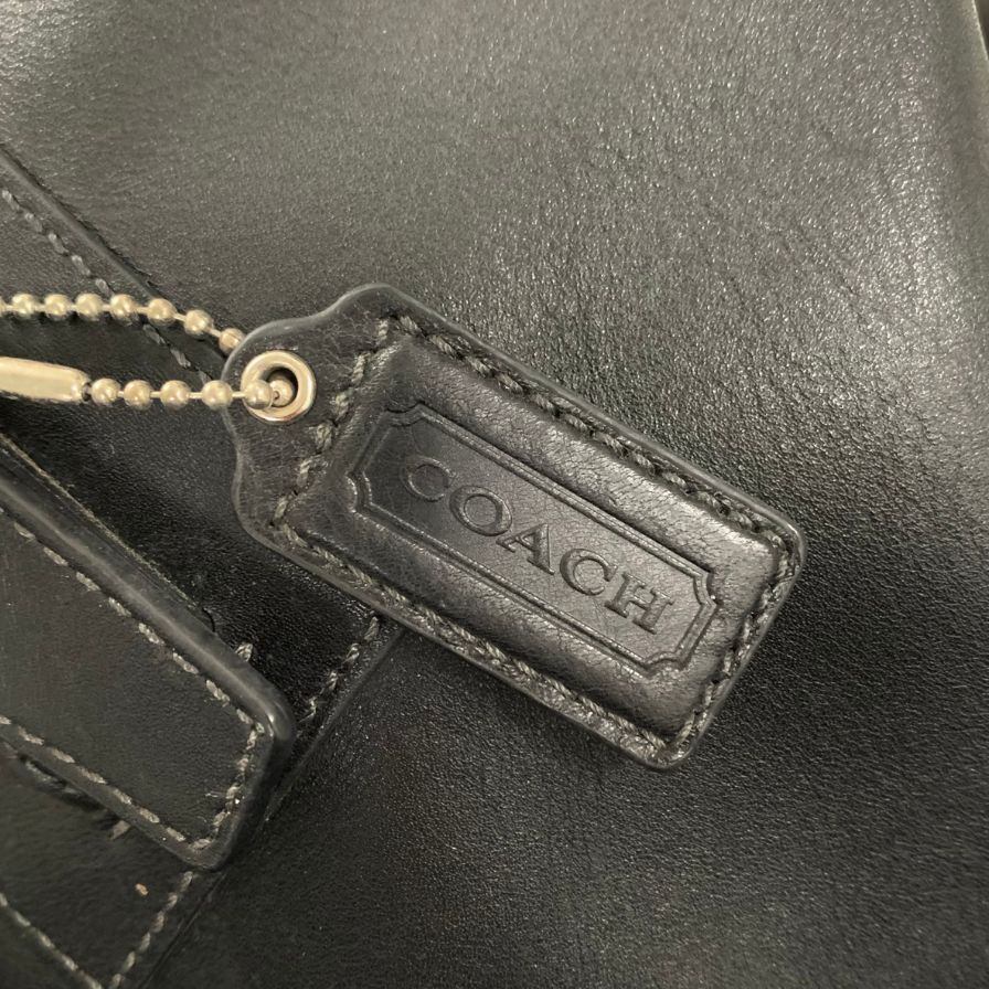 コーチ レザー ボストンバッグ D1082-F77124ストラップ付 ブラック ユニセックス COACH【AFE1】