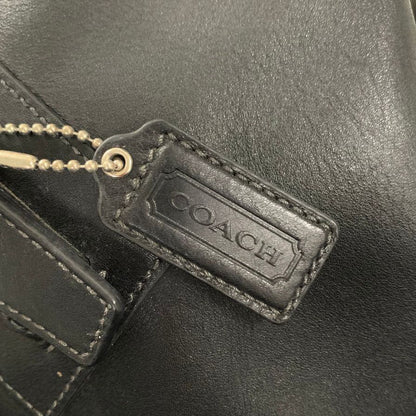 コーチ レザー ボストンバッグ D1082-F77124ストラップ付 ブラック ユニセックス COACH【AFE1】