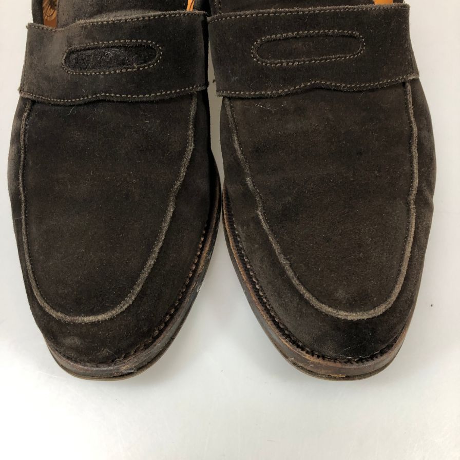ユナイテッドアローズ コインローファー スエード ブラウン サイズ6.5 メンズ  UNITED ARROWS 約24.5cm【AFC9】