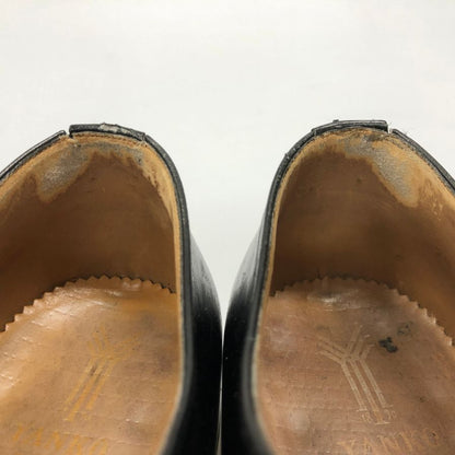 ヤンコ レザーシューズ スプリットトゥ Uチップ メンズ サイズ8 ブラック YANKO 約26.5cm【AFC47】